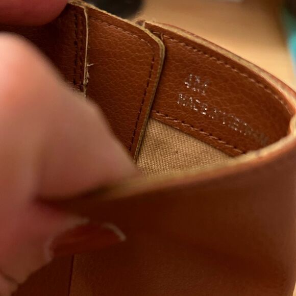 Linea PAOLO Rad ankle boots booties shoes Cognac Womens Size 4.5 New Without Box - Picture 2 of 10